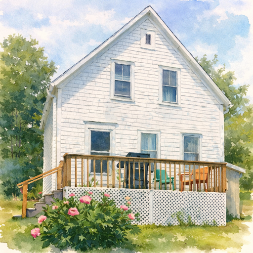 white farmhouse
